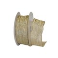 Reliant Ribbon 2.5 in. Crushed Mesh Value Wired Edge Ribbon, Champagne - 50 Yards 97597W-901-40K